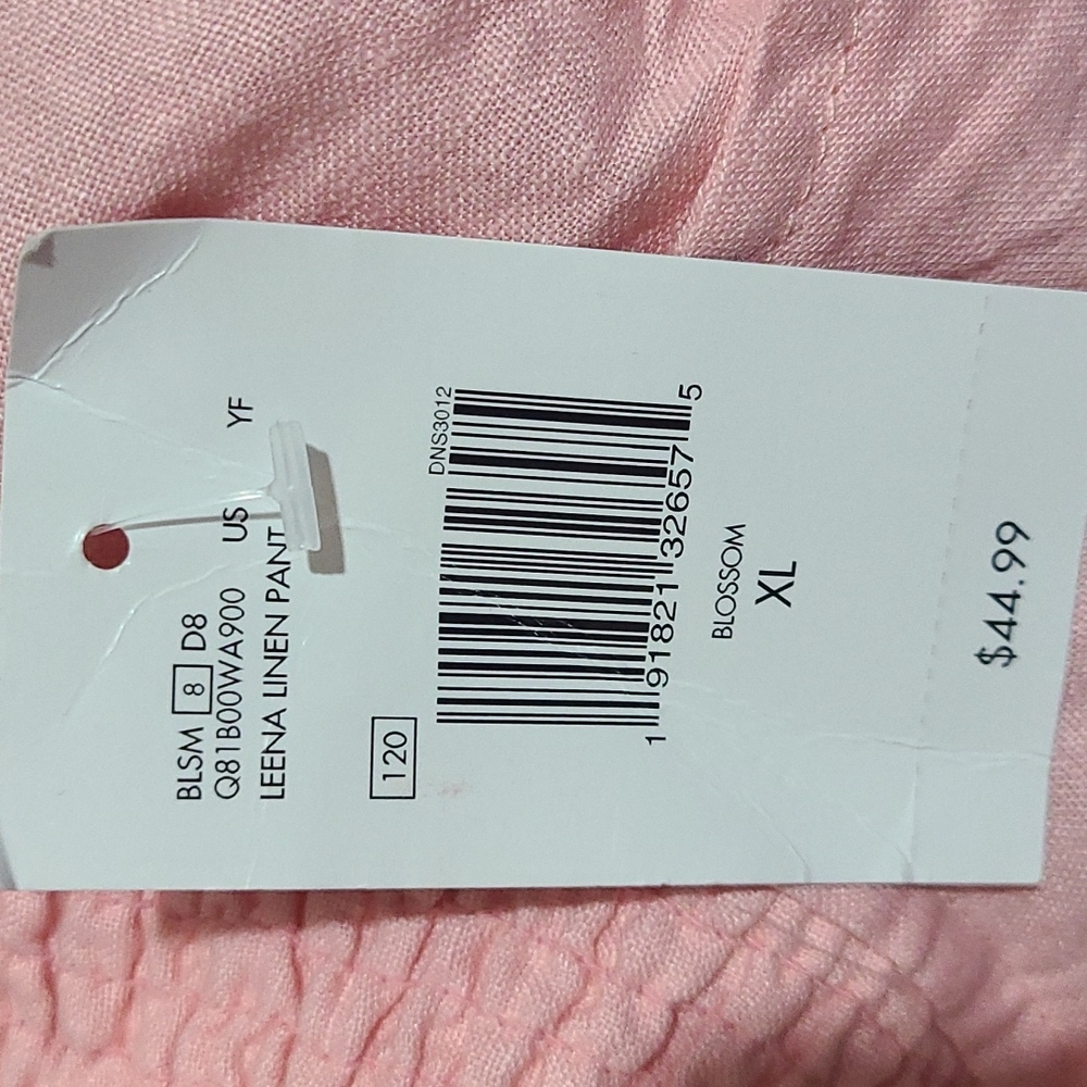 Guess Pink Leena Linen Pants XL - Picture 5 of 6